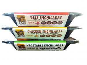 Demeter’s Pantry Enchilada packaging designed to highlight product benefits and improve shelf visibility.