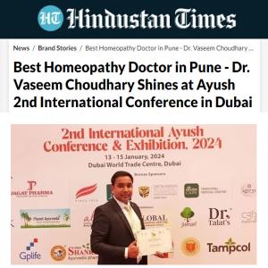 Dr.Vaseem Choudhary Shines at Ayush 2nd International Conference in Dubai