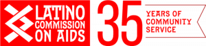 Latino Commission on AIDS 35th Anniversary Logo