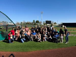 Team Select Home Care families and staff at San Francisco Giants Spring Training event in Scottsdale.