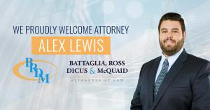 Attorney Alexander T. Lewis Joins Battaglia, Ross, Dicus & McQuaid, P.A.