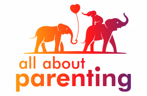 AAP Logo- All About Parenting, Colorful, Elephants