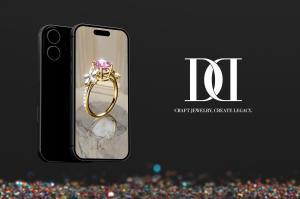 Diamond Dreams mobile showcase on a luxury background