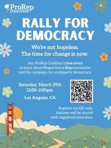 Join ProRep Coalition's Rally for Democracy