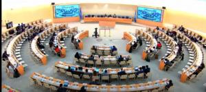 The auditorium at the UN Human Rights Council in Geneva