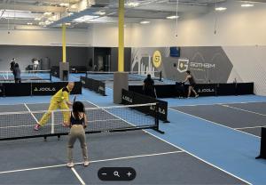 people playing pickleball at new Gotham Pickleball club, NYC's first 24/7 venue