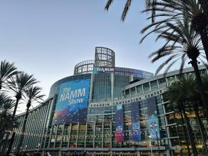 The main stage at the 2025 National Association of Music Merchants (NAMM) Convention in Anaheim, California, showcasing live music performances, cutting-edge music technology, and industry innovations. The event brings together musicians, educators, and p