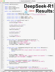 Automated COBOL to Java Conversion Results with DeepSeek-R1