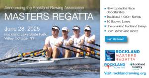 Annual Rockland Rowing Masters Regatta to be held on Saturday, June 28, 2025.