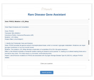 a photo of the Rare Disease Research Assistant Platform by RareAI