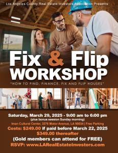 Fix and Flip March 29 Workshop