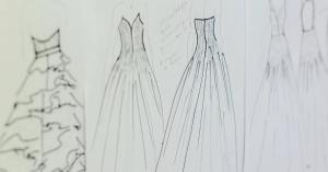 Sketches of bridal designs from Renee Grace Bridal