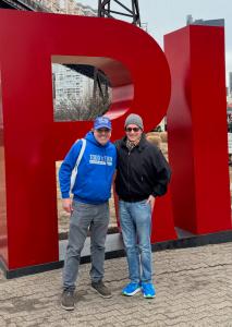 Stein with Roosevelt Island Resident, Paul Krikler