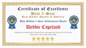 Debbie Copeland Certificate of Excellence Hudson Oaks TX