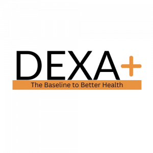 The logo for dexa plus a company for the dexa and rmr and vo2
