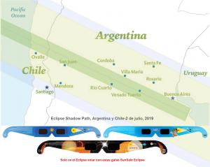 Utilizar Sun Safe total solar eclipse gafas Visors para ver el sol Argentina Julio 2019