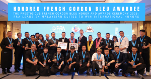 Group Photo of the Recipients of the French Cordon Bleu Gourmet Medal Awardee