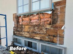 Open stucco system - before