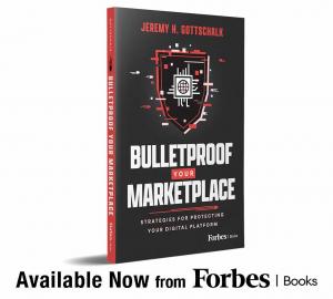 "Bulletproof Your Marketplace" by Jeremy H. Gottschalk book cover image.