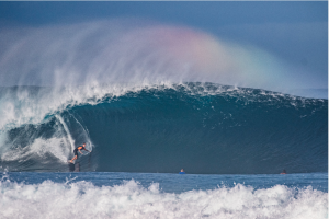 Tosh Tudor Surfing Pipeline