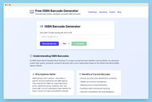 ISBNBarcode.org homepage screenshot