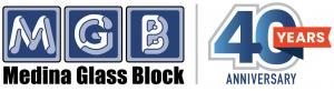 Medina Glass Block Logo