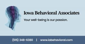 Iowa Behavioral Associates logo and tagline - Your well-being is our passion.