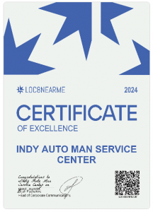 Certificate of excellence: best car service center Indianapolis