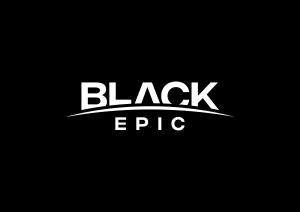 Black Epic Entertainment white text logo on black background representing cinematic vision, ownership, and cultural impact