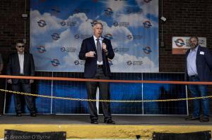  NJ State Assemblyman Eric Peterson CSPR Ribbon Cutting First Solar Panel Recycling Facility in NJ