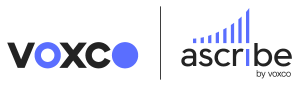 Voxco and Ascribe logos