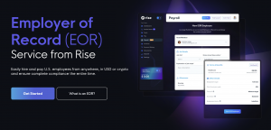 Rise Employer of Record website page