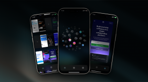Screenshot of ArcSphere, the first AI-native browser, showing Spatial Tabs and built-in AI assistant on a mobile device.