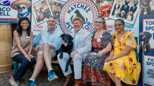 From April 27th, L to R: DNA Director Leah Hunter, Darby Short, Pet Mayor MaryFrancis, Mayor Dan Gibson, Elizabeth Greer DNA Board Member, & Norma West DNA President.