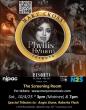 Mary Cross' Phyllis Hyman Concert Oct 4, 2025 flyer with images of Mary flanking Phyllis beautiful sketch in a gold frame in center announcing the show at Resorts Hotel Casino in the Screening Room on Saturday, Oct. 4th. Two performances 3pm & 7pm