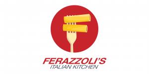 Ferazzoli’s Italian Kitchen logo with pasta-inspired F design symbolizing Italian cuisine and family dining.