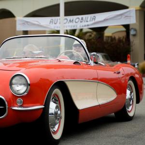 A classic Corvette rolls into the ACE Pit Stop—an outdoor highlight of the Expo experience.