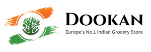 Dookan logo with tagline 'Europe’s No.1 Indian Grocery Store', offering authentic Indian groceries and ethnic food products across Europe.