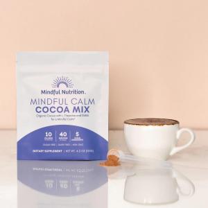 Mindful Nutrition’s sugar-free hot cocoa contains stevia leaf extract, a natural, plant-based alternative to added sugar.