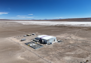 Exterior of lithium extraction demonstration plant in Argentina