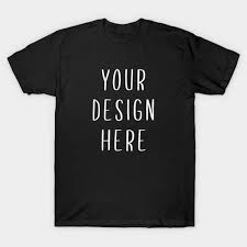 Black cotton round neck custom t-shirt