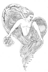 Archangel Michael Line Art