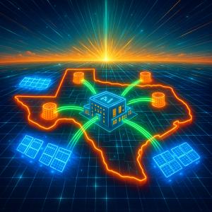 Texas AI land for global data center investment, 82 acres near Dallas. 3D futuristic design at www.8888cre.com.