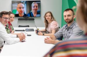People in a team meeting