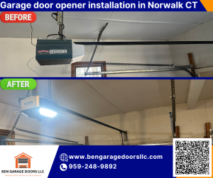 Garage door opener installation Norwalk CT