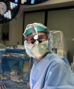 Dr. Alexandra Kharazi, MD, cardiothoracic surgeon, in the operating room.