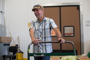 Houston Scrap Recycling owner George Medley provides food bank serving hundreds of families in the community.