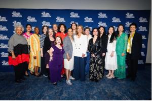 NYWF Board members Lola C. West, Teresa Gonzalez, Soffiyah Elijah, Carrie Malcolm, Maria Cilento, Alison Overseth, Rebecca Coakley, Victoria Chu Pao, Danielle Moss Cox, Juliana Pereira, Mary Baglivo, Margarita Rosa, Marielle Villar Martiney, Chisun Lee, N