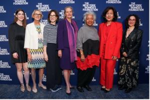 NYWF Steering Committee Victoria Morgan, Jan Inscho, Carrie Malcolm, Alison Overseth, Lola C. West, Victoria Chu Pao, and Marielle Villar Martiney (Photo credits: PMC / Sean Zanni)