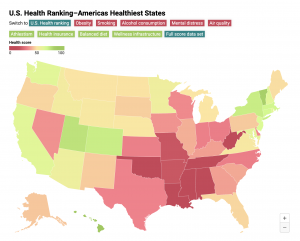 U.S. Health Ranking–Americas Healthiest States